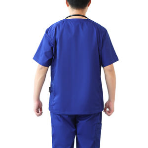 Uniforme de Trabajo Azul de Punto para Hombre, Duradero, para Hospital, Ajuste Relajado Tradicional, Elástico, Personalizable, con Detección de Agujas - Product Image 4