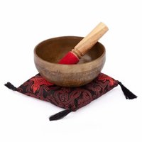 Accueil Bouddhisme Méditation Gong Zen Yoga Bol Ensemble Sacré Dharma Moines Bâton en Bois Métal Acier Laiton Bol Chantant Pratique