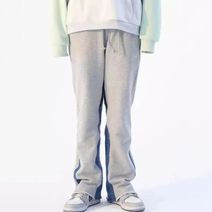 New Fashion Mens Custom Logo <b>Stack</b> <b>Joggers</b> Elastic Drawstring Flare Sweat Pants Pants Patchwork Outdoor Trouses - Product Image 6