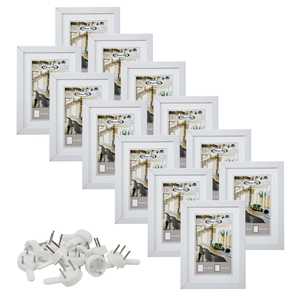 Juego de 12 Marcos de Fotos de Madera de Pino Blanco de 13 x 18 cm (A1), Marco Abatible (A3) 8x10 (A5) 5x7 (A4) 4x6 (A2) para Exhibición de Fotos - Product Image 2