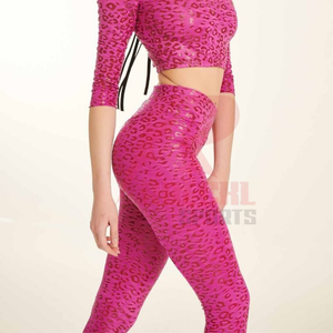 Leggings de danse sur mesure extensibles à taille haute pour filles femmes vêtements de performance confortables pour l'entraînement de danse - Product Image 5