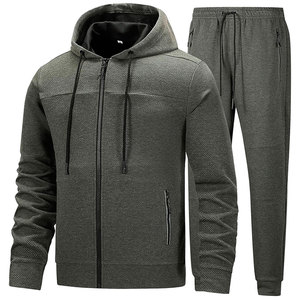 Ensembles de survêtements décontractés pour hommes en coton recyclé respirant 100 %, 280 GSM, en molleton tricoté, personnalisables, faible MOQ - Product Image 2