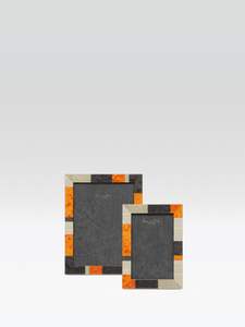 Marco de fotos de metal de diseño personalizado de la mejor calidad con resina de madera de cuerno y hueso Color y tamaño personalizados Incluye caja de regalo con logotipo - Product Image 2