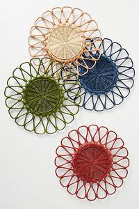 Manteles individuales de ratán de tamaño personalizado colorido superventas redondos elegantes placas de cargador de ratán boda - Product Image 2