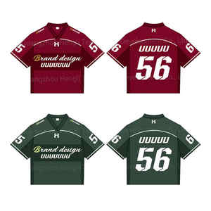 Camiseta cuadrada de gran tamaño Retro con estampado de sublimación personalizado de estilo callejero, camiseta de fútbol de malla recortada de secado rápido transpirable para hombre - Product Image 2