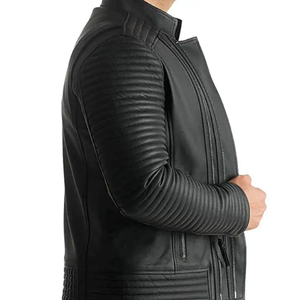 Chaqueta de Cuero de Alta Calidad para Hombre, Estilo Bomber, Logotipo Personalizado, Moda 2025, Chaqueta de Cuero 100% Genuino - Product Image 6