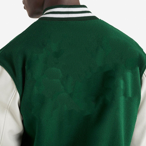 Haute qualité hommes collège Baseball varsité vestes hiver laine poitrine cuir manches 100% laine fermeture éclair décontracté avant - Product Image 6