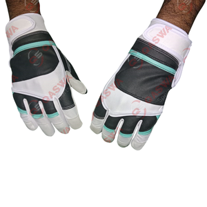 Prix bon marché Protection des mains Hommes Femmes Gants de frappe de baseball en cuir véritable Doigt complet Gants de baseball durables - Product Image 6