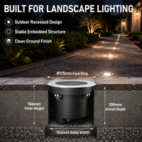 Luminaire LED encastré rond à double lentille 6W-9W en acier inoxydable anti-éblouissement pour éclairage de terrasses, escaliers et espaces de loisirs