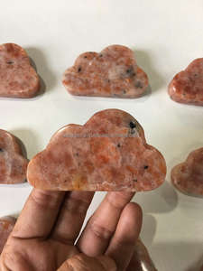 Superventas al por mayor Feng Shui piedra solar Natural tallada en forma de nube para decoración del hogar Reiki recuerdo curativo Feng Shui - Product Image 5