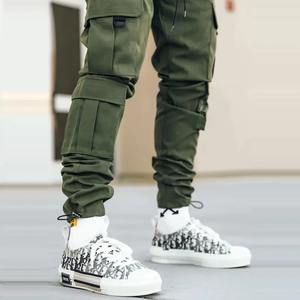 Custom Summer <b>Men's</b> Casual Pants Drawstring Trousers With Pockets <b>Jogger</b> <b>Men</b> <b>Cargo</b> Pants Clothing Manufacturers - Product Image 3