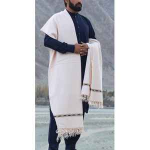 Men Premium Winter <b>Wool</b> Shawl Soft Warm Breathable 300g Traditional Solid <b>Wrap</b> - Product Image 1
