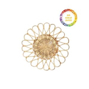 Round Handwoven Rattan <b>Dinner</b> Plate Charger Rattan Charger Plate With Superior Texture And Smooth Finish Ideal For Hotel - Product Image 1