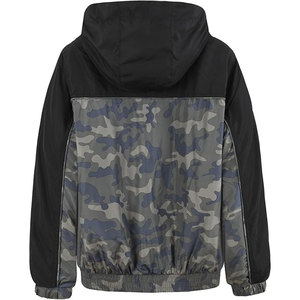 High Quality Men's 100% Cotton <b>Canvas</b> Hooded Windbreaker <b>Jacket</b> Full Zip Waterproof Custom OEM Winter/Spring Letter Front - Product Image 2