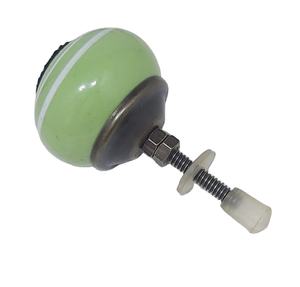 Bandes blanches en gros et boutons en céramique vert forêt poignées de porte en métal et de tiroir pour cuisine et chambre à coucher-CK 558 - Product Image 2