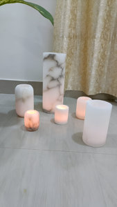 Portavelas de Alabastro Natural de Alta Gama Hecho a Mano, Decoración del Hogar, Colección de Diseñador, Diseño Exclusivo, Calidad Premium - Product Image 3