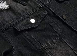 Chaqueta vaquera estilo occidental con lavado a la piedra para invierno, abrigo duradero informal de longitud media, estilo desgastado para uso formal y urbano. - Product Image 4