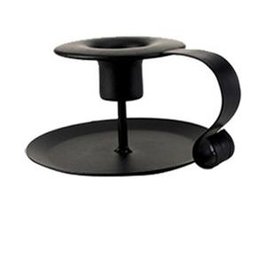 Bougeoir en métal au design moderne Décoration de table avec finition noire Bougeoir en métal décoratif écologique à la mode - Product Image 1