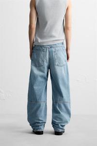 Vente en gros de streetwear jeans baggy personnalisés pour hommes, pantalon ample bleu foncé de haute qualité en denim, nouvelle taille à la mode pour hommes - Product Image 2