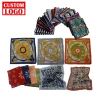 Écharpe carrée décontractée en satin de soie 100% pour femme avec logo personnalisé, accessoire de mode imprimé de luxe, bandana multifonctionnel