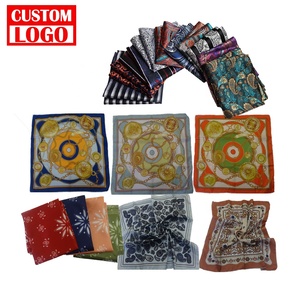 Designer <b>Scarves</b> 100% Real Silk <b>Scarf</b> 90*90cm Custom Graphic Logo Printing on Satin <b>Square</b> Silk Bandana Custom Silk <b>Scarf</b> - Product Image 2