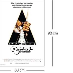 Modern Style Clockwork <b>Orange</b> Poster Black Frame for Wall Decor - Product Image 3