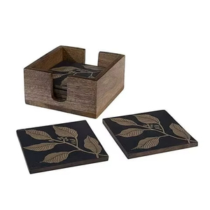 Classic & Resin Handmade Design Coaster <b>Square</b> Tea Cup Coaster for Hotel or Restaurant Use Wholesale Price Handcrafted in India - Product Image 1
