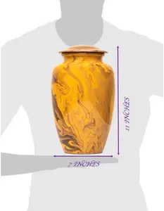 โกศบรรจุอัฐิสำหรับผู้ใหญ่ งานฝีมืออันน่าทึ่ง สีทอง แบบอเมริกัน รุ่นมิโล - Product Image 3