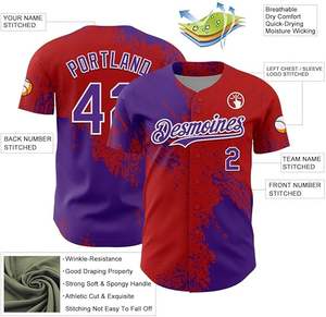 Wholesale Cheap Custom 100% <b>Polyester</b> Baseball Jersey Custom Design Baseball <b>Tshirt</b> Breathable Printed Techniques Available Sets - Product Image 3