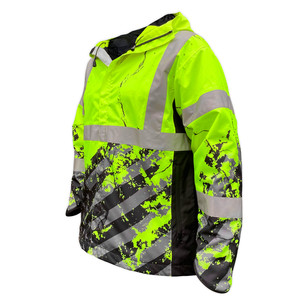 Custom Sublimation Hi Vis Contrast <b>Reflective</b> Tape Sublimation Print Long Sleeve <b>Jacket</b> for <b>Men</b> - Product Image 5