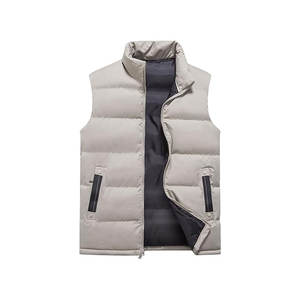 Haute qualité hommes hiver respirant gilet vêtements d'extérieur décontracté matelassé sans manches gilet - Product Image 3