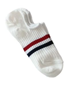 Corea foylock personalizzato con Logo alla caviglia invisibile a righe in cotone lavorato a maglia di alta qualità sport classici semplici calzini da donna scollati - Product Image 1