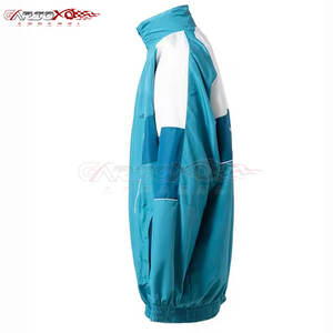 Traje cortavientos de moda para hombre con logotipo impreso y chaqueta con capucha Traje cortavientos de dos tonos - Product Image 5