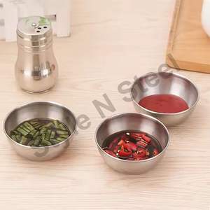 Premium Stainless Steel Miami Bowl Set 3-Piece with Stylish Classic Design Outside Beading Polished Metal - Product Image 2