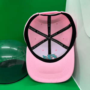 White 6-Panel Snapback Cap With Teal And <b>Red</b> 3D Embroidery Logo Front Panel Unisex Casual Hat For Adults Vietnam Manufacturer - Product Image 4