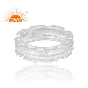 Anillo de banda de Plata de Ley 925 de diseño increíble para mujer, joyería personalizada para mujer, regalo para ella. - Product Image 4