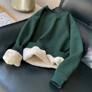 Sweat-shirt doublé polaire de qualité supérieure à col rond pour homme, coupe ample, chaud et tendance, vêtements décontractés pour homme RRI-MSS-04 - Product Image 5