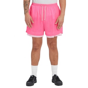 Men's Double <b>Layer</b> Mesh Shorts New Arrival Customized Breathable Activewear Quick Dry Loose Outdoor Solid Pattern Shorts - Product Image 6
