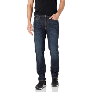 Jeans extensibles haut de gamme pour hommes, automne et hiver, avec velours et épaississement, coupe slim droite, pantalon long décontracté épais pour l'hiver pour hommes - Product Image 3