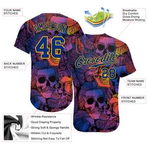 Camiseta de béisbol personalizada, camiseta con logotipo de equipo y nombre de número, camisetas informales con salida de fábrica, camiseta de hombre de gran tamaño, atuendo, triangulación de envíos - Product Image 3