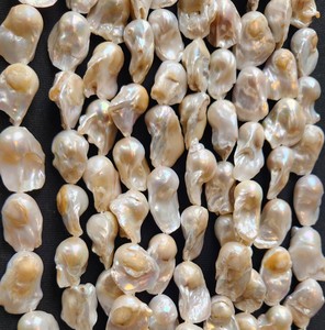 Perles d'eau douce blanches lisses cultivées naturellement en Inde, 8 mm, brins lâches polis, certifiés par un tiers, changement de couleur - Product Image 3
