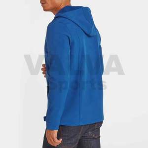 Venta al por mayor VALVA SPORTS Chaqueta de hombre Soft Shell con capucha Lona Dos bolsillos laterales con cremallera para el invierno - Product Image 4