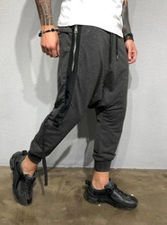 Pantalones y pantalones para hombre, ropa de chándal para correr, producto personalizado, ropa activa, ropa de entrepierna, 100% algodón - Product Image 5