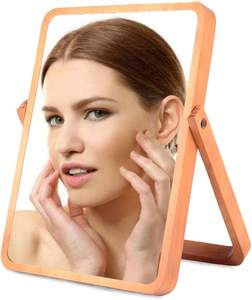 Miroir de maquillage en bois miroir mural de bureau Rectangle pour salon chambre rasage miroir cosmétique - Product Image 6