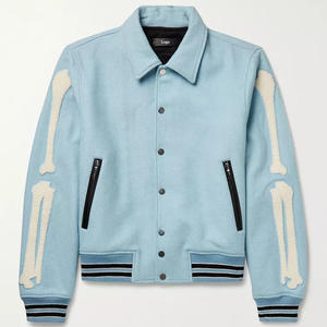 Chaqueta bomber de béisbol para hombre, chaqueta ligera de manga larga con botones y letras para hombre - Product Image 5