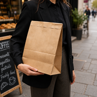 Bolsa de Papel Kraft Ecológica, Reciclable, Orgánica, de Alta Calidad, Libre de BPA, No Tóxica, de Grado Alimenticio, para Regalos, con Logotipo