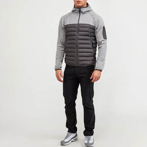 Veste matelassée en toile pour homme, logo personnalisé, coupe-vent avant, col montant, sports d'hiver, vêtements de rue - Product Image 6