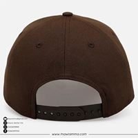 Casquette de baseball Mawra marron, broderie crème du logo M, ajustable, 6 panneaux, sergé, unisexe, style décontracté, respirante, motif léopard