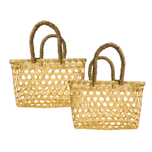 Canasta de Regalo de Bambú con Paja, Canastas de Regalo Elegantes de Seagrass, Canasta de Regalo de Bambú Hecha a Mano, Artesanía de Vietnam - Product Image 1