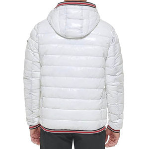 High Quality OEM Eco-Friendly Stand Collar <b>White</b> Winter Bubble Plus Size Custom <b>Men</b> Shiny <b>Puffer</b> Outdoor <b>Jackets</b> - Product Image 3